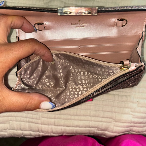KATE SPADE PINK SPARKLE CLUTCH - Picture 11 of 16